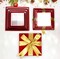 Christmas Nesting Gift Boxes Square 4 Pack Red Velvet with Gold Ribbon Bow Christmas Stacked Gift Box with Lids in 4 Assorted Sizes for Gift Giving Holiday Decorative Gifts Present Wrapping
